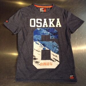 Super Dry Osaka Series 6 Men's Small Short Sleeve T-Shirt 3-D Lettering
